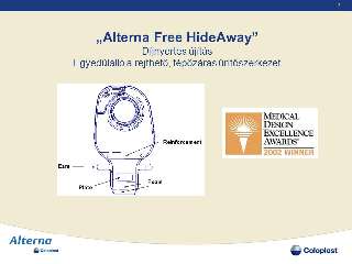 COLOPLAST 13830 ALTERNA FREE/HIDE-AWAY ELREJTHETŐ TÉPŐZÁRAS ÜRÍTŐVEL EGYRÉSZES NYÍLTVÉGŰ SZTÓMAZACSKÓ HIDROKOLLOID VÁGHATÓ MIDI ÁTLÁTSZÓ (12-65MM/320ML) 360 db/karton KVA - 0918390303.138300