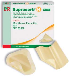 SUPRASORB H STANDARD 10 X 10 CM (10DB/DOBOZ) 20403, 108830 HYDROKOLLOID KÖTSZER VASTAG LAPPAL STERIL (LOHMANN) - 450101028.H10X10ST