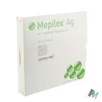 MEPILEX AG 17,5 X 17,5 CM ANTIBAKTERIÁLIS LÁGY SZILIKON HABSZIVACS KÖTSZER 5DB/DOBOZ - 450114005