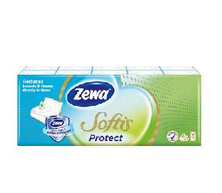 ZEWA SOFTIS PROTECT ANTIBAKTERIÁLIS PAPÍRZSEBKENDŐ 10 X 9 DARAB/CSOMAG  - 470804006.2