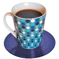 TENURA COASTER KÖR ALAKÚ ALÁTÉT 14 CM KÉK - 452501003.KÉK