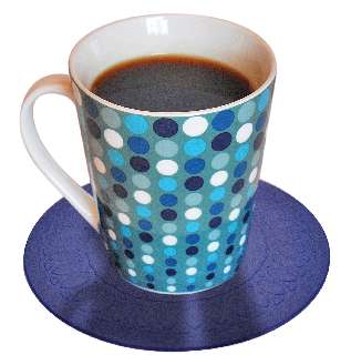 TENURA COASTER KÖR ALAKÚ ALÁTÉT 14 CM KÉK - 452501003.KÉK