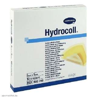 HYDROCOLL 5 X 5 CM 10 DB/DOBOZ STERIL HYDROKOLLOID KÖTSZER VASTAG LAPPAL (HARTMANN) - 450103003.5X5