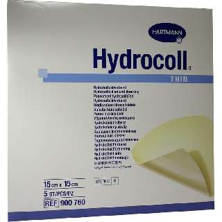 HYDROCOLL THIN 15 CM X 15 CM 5DB/DOBOZ STERIL HYDROCOLLOID KÖTSZER VÉKONY LAPPAL (HARTMANN) - 450103004.15X15