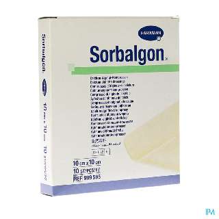 SORBALGON 10 X 10 CM 10DB/DOBOZ ALGINÁT SEBFEDŐ LAP STERIL (HARTMANN) - 450103023.10X10