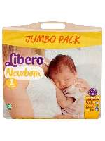 LIBERO NEWBORN (1) JUMBO PACK GYERMEKPELENKA 2 - 5 KG 76DB/CSOMAG 3CS/# - 430801005.1