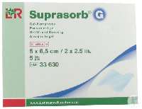 SUPRASORB G 5 X 6,5 CM  (5DB/DOBOZ) 33630 HYDROGÉL LAP KÖTSZER STERIL (LOHMANN) - 450101026.G5X6