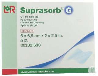 SUPRASORB G 5 X 6,5 CM  (5DB/DOBOZ) 33630 HYDROGÉL LAP KÖTSZER STERIL (LOHMANN) - 450101026.G5X6