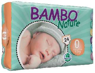BAMBO GYERMEKPELENKA 0-ÁS 1-3 KG 24DB/CSOMAG (KORASZÜLÖTT) - 430804010