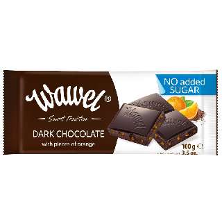 WAWEL NARANCS ÍZŰ ÉTCSOKOLÁDÉ NARANCS DARABOKKAL ÉDESÍTŐSZERREL 100 GR - 101109000