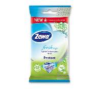 ZEWA PROTECT NEDVES KÉZTÖRLŐ KENDŐ 10 DARABOS 15CS/# - 470804015