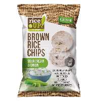 RICE UP TELJES KIŐRLÉSŰ BARNA RIZS CHIPS 60 GR HAGYMÁS-TEJFÖLÖS (GLUTÉNMENTES) - 100606052.10