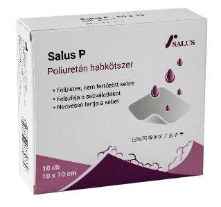 SALUS P 10X10 CM-ES POLIURETÁN HABKÖTSZER STERIL - 450102069
