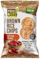 RICE UP TELJES KIŐRLÉSŰ BARNA RIZS CHIPS 60 GR CHILI (GLUTÉNMENTES) - 100606052.7
