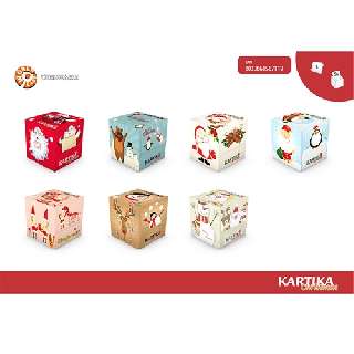 KARTIKA KARÁCSONY PAPÍRZSEBKENDŐ DOBOZOS 56 DB 3 RÉTEGŰ 20 X 20 CM  - 470802008.DOBOZOS