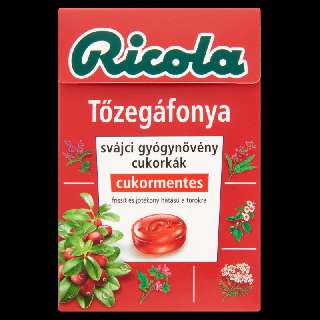 RICOLA TŐZEGÁFONYA GYÓGYNÖVÉNYES CUKORKA 40 GR - 100301027.1