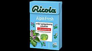 RICOLA ALPIN FRESH GYÓGYNÖVÉNYES CUKORMENTES CUKORKA 40 GR - 100301027.3