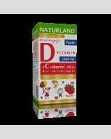 NATURLAND D-3 VITAMIN FORTE RÁGÓTABLETTA C-VITAMINNAL EPER ÍZ 60 DB - 050101015.GYERMEK