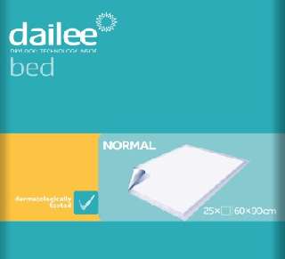 DAILEE BED NORMÁL 60X90 CM EGYSZERHASZNÁLATOS BETEGALÁTÉT 25 DB/CSOM 4CS/# - 451610009.NORMÁL6090