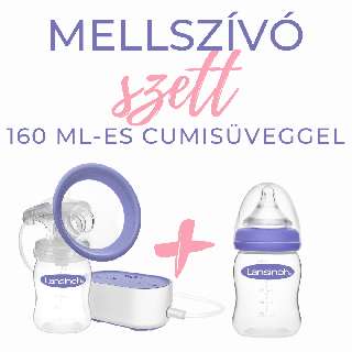 LANSINOH SZETT 2 FÁZISÚ ELEKTROMOS MELLSZÍVÓ + 160 ML CUMISÜVEG SZETT - 431208011