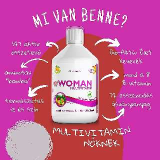 SWEDISH NUTRA WOMAN 50+ FOLYÉKONY MULTIVITAMIN NŐKNEK 500 ML - 050131001