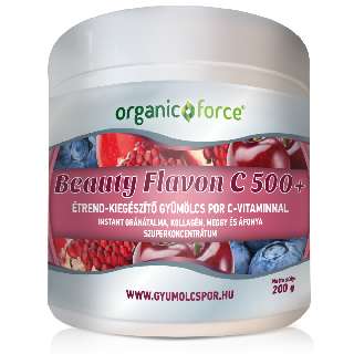 BEATY FLAVON C-500+ ÉTRENDKIEGÉSZÍTŐ GYÜMÖLCSKONCENTRÁTUM KOLLAGÉNNEL 200 GR - 050145005