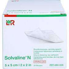 SOLVALINE N 5 X 5 CM 280008 (25DB/DOBOZ) STERIL (LOHMANN) - 450101009