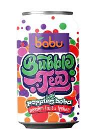 BABU BUBBLE TEA PASSION FRUIT LYCHEE 315 ML - 060701043.2