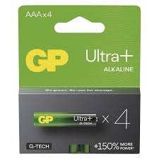 GP ULTRAPLUS ELEM LR03 AAA 4 DARABOS 1,5V ULTRA+ - 530610000.LR03