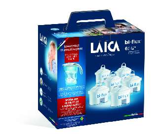 LAICA 6 DARABOS SZŰRŐBETÉT + LAICA STREEM LINE FEHÉR VÍZSZŰRŐ KANCSÓ J996050 - 530306000.KANCSÓBETÉT