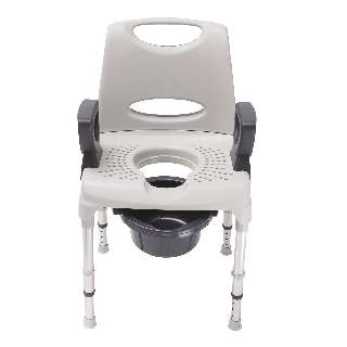 AQ-TICA CONFORT HÁTTÁMLÁS ZUHANY ÉS WC SZÉK SZÜRKE 130 KG-IG - 451220000.SZÜRKE