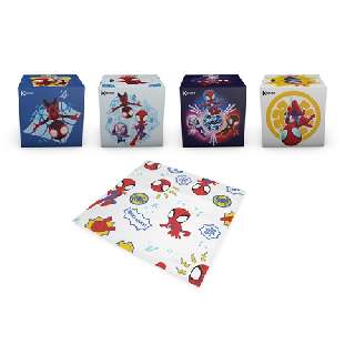 KARTIKA SPIDEY PAPÍRZSEBKENDŐ DOBOZOS 56 DB 3 RÉTEGŰ 20X20CM - 470802006.SPIDEY