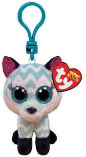 TY BEANIE BABIES PLÜSS FIGURA ATLAS FEHÉR-TÜRKIZ RÓKA CLIP 8,5 CM - 431304010.ATLAS
