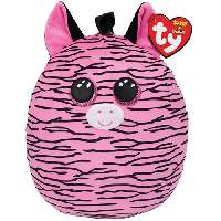 TY SQUISHY BEANIES PÁRNA ALAKÚ PLÜSS ZOEY 30 CM RÓZSASZÍN ZEBRA - 431304011.ZOEY