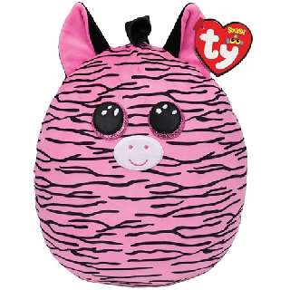 TY SQUISHY BEANIES PÁRNA ALAKÚ PLÜSS ZOEY 30 CM RÓZSASZÍN ZEBRA - 431304011.ZOEY
