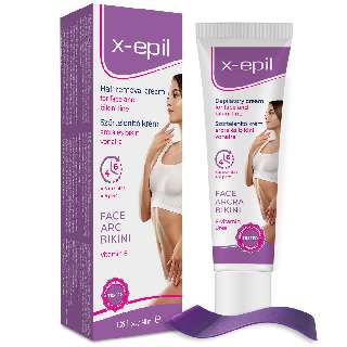 X-EPIL SZŐRTELENÍTŐ KRÉM ARCRA BIKINI VONALRA ÉRZÉKENY BŐRRE 40 ML - 490812016