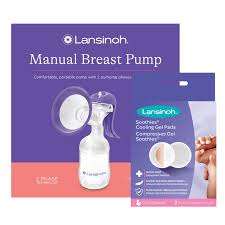 LANSINOH SZETT 2 FÁZISÚ KÉZI MELLSZÍVÓ + REGENERÁLÓ MELLPÁRNA SZETT - 431208011.1