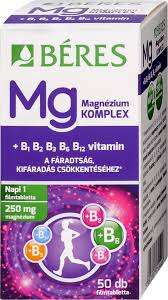 BÉRES MAGNÉZIUM KOMPLEX FILMTABLETTA 50 DB-OS 250 MG (MG+B1,B2,B6,B12) - 050101005.6