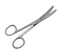 SEBÉSZETI OLLÓ 18CM HAJLÍTOTT TOMPA/TOMPA - 420408036