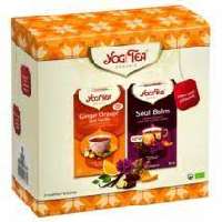 YOGI TEA SZETT MELENGETŐ PILLANATOK GYÖMBÉR NARANCS+LÉLEKBALZSAM TEA 2 X 17DB/DOB - 060115001.MELENGETŐPILL
