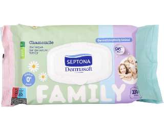 SEPTONA FAMILY NEDVES TÖRLŐKENDŐ KUPAKOS KAMILLA 100 DARABOS - 430130000.100